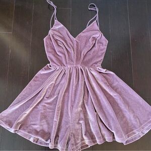 Urban Outfitters Silence + Noise lavender velvet romper size S